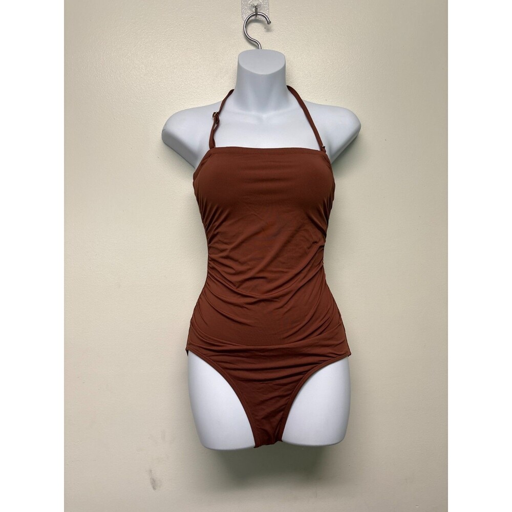 Holipick One Piece Swimsuit - Women's Small - New with tags - Brown Halter top